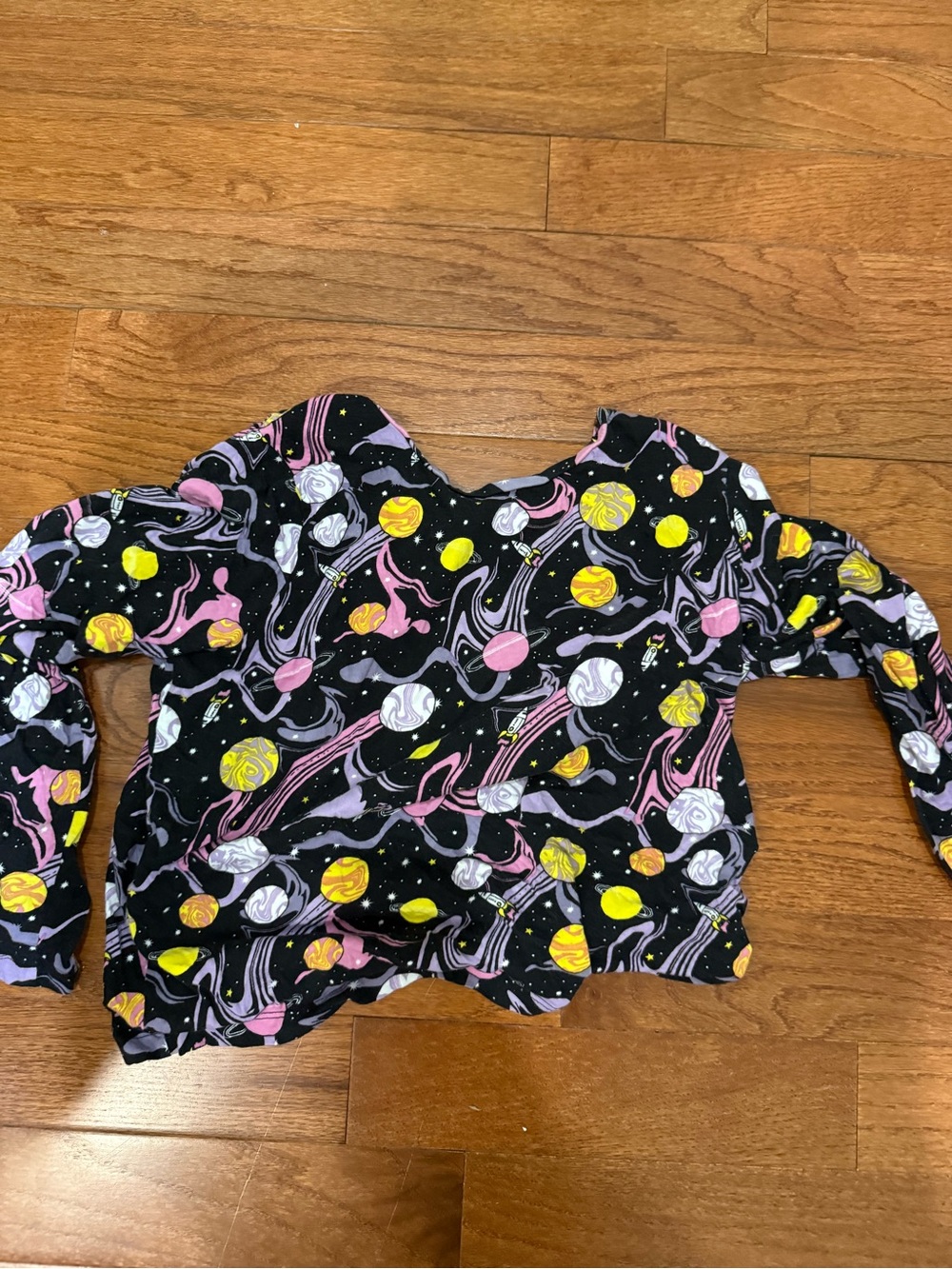 Women’s ASOS Design Space / Planet Print Long Sleeve/ Leggings Pajama Set, 8